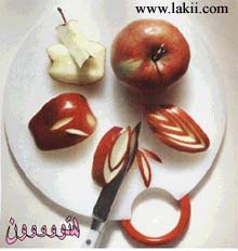 طريقة جميلة لتقديم التفاح - أفكار لتزيين وتقديم الأطباق 